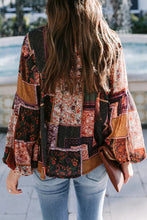 Load image into Gallery viewer, Brown Green Patch Blouse