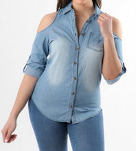 Load image into Gallery viewer, Denim Blouse
