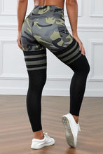 Load image into Gallery viewer, Green Camo Print Striped Sport Pants
