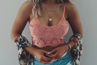 Pink Lace Bralette