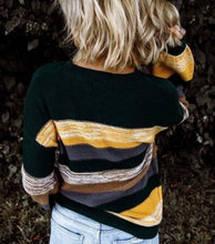 Load image into Gallery viewer, Multicolor Color Block  Sweater
