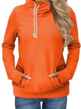 Orange Zipper Pocket Hoodie